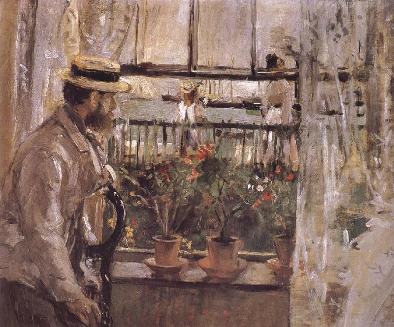 Berthe Morisot The man at the Huaiter Island oil painting image